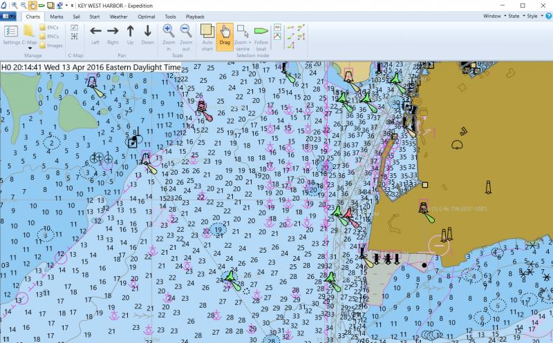 NOAA ENC CHART IN EXPEDITION